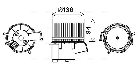 AVA QUALITY COOLING Вентилятор салона FT8448